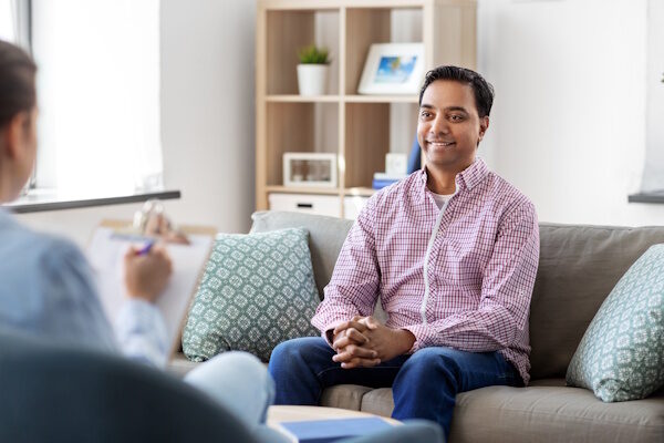 compassionate focused therapy, a kind therapist offering his sympathy to patient